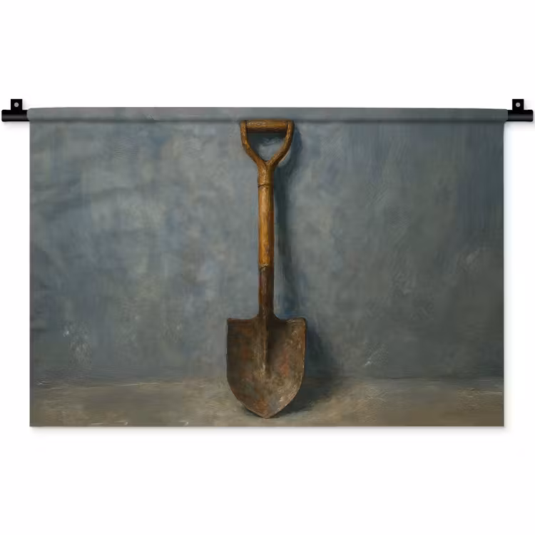 Wandkleed - Schep - Gereedschap - Schilderij — 1