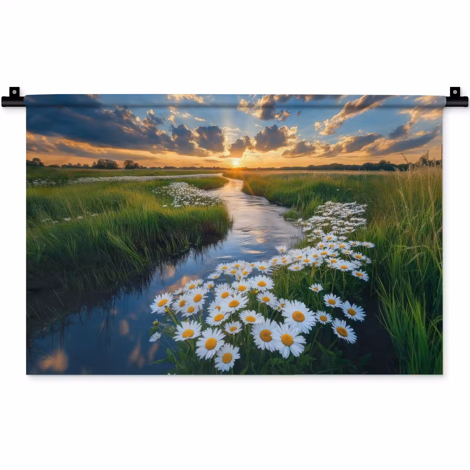 Wandkleed - Beekje - Landschap - Margriet — 1