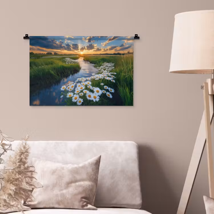 Wandkleed - Beekje - Landschap - Margriet — 2