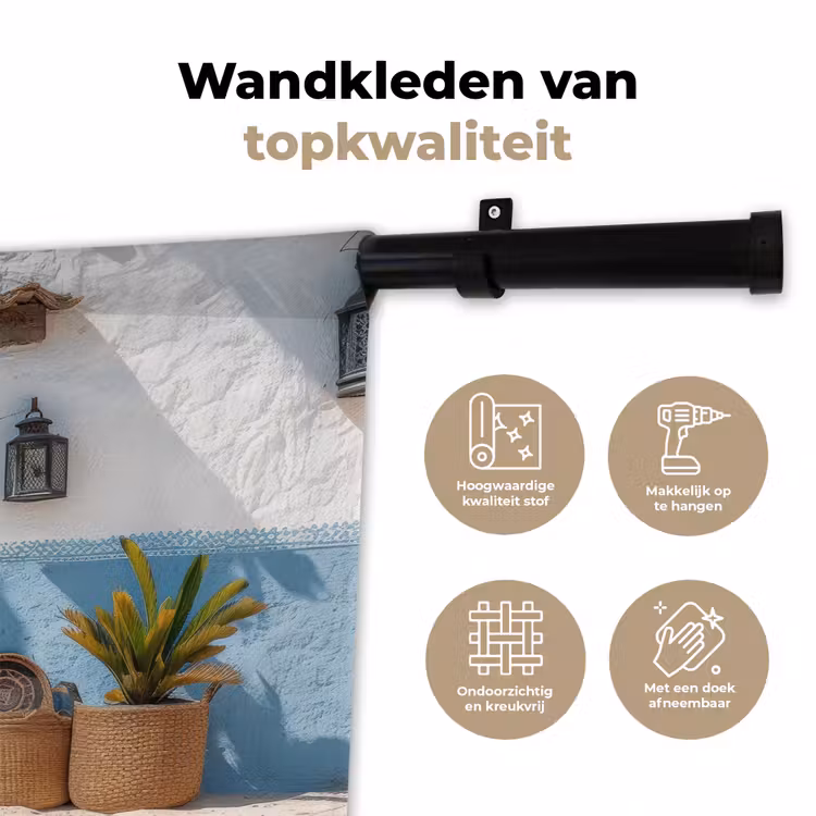 Wandkleed - Deur - Manden - Planten — 3