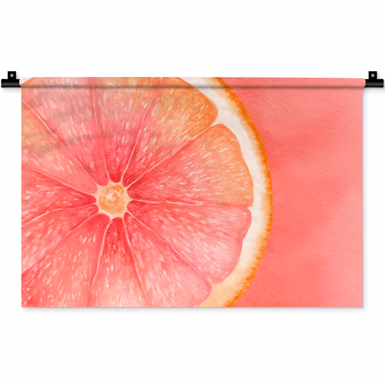 Wandkleed - Grapefruit - Roze - Levendig — 1