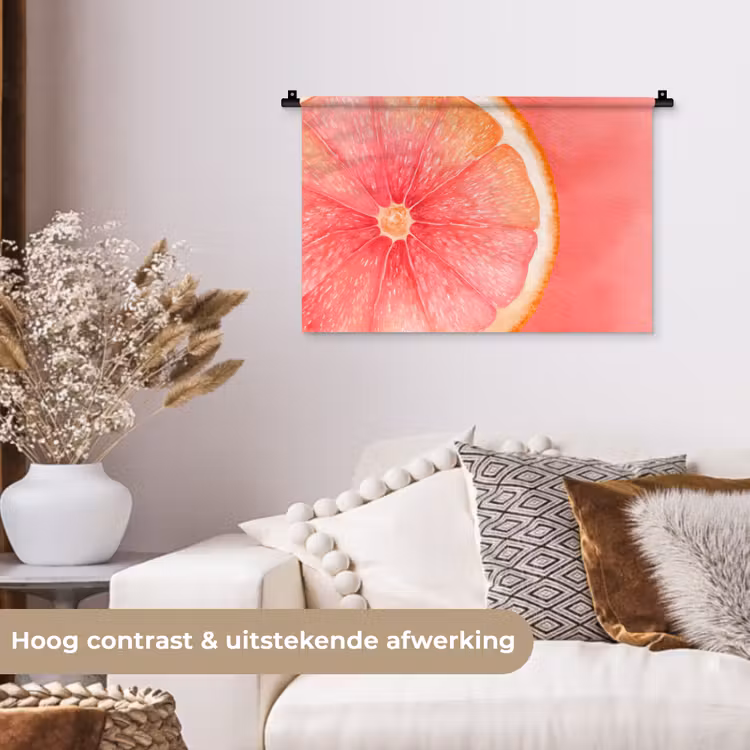 Wandkleed - Grapefruit - Roze - Levendig — 4