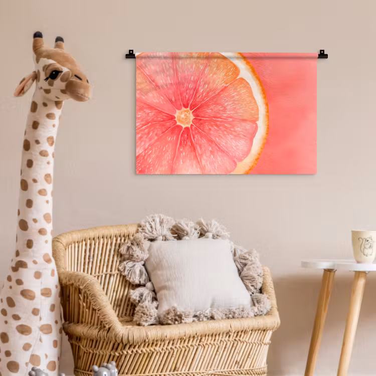 Wandkleed - Grapefruit - Roze - Levendig — 5