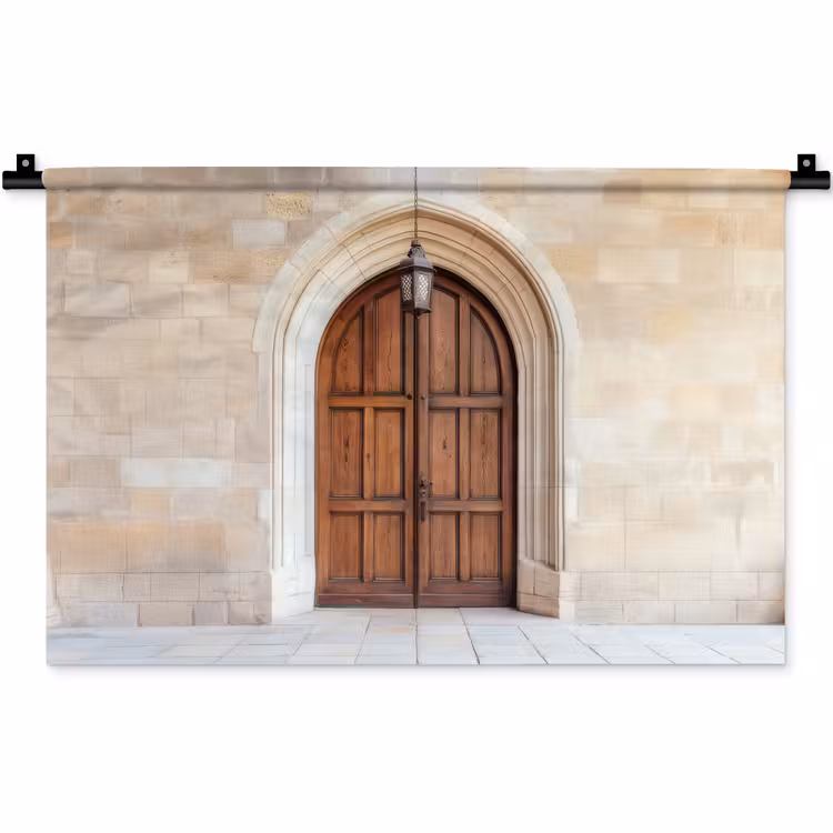 Wandkleed - Houten - Deur - Lantaarn — 1