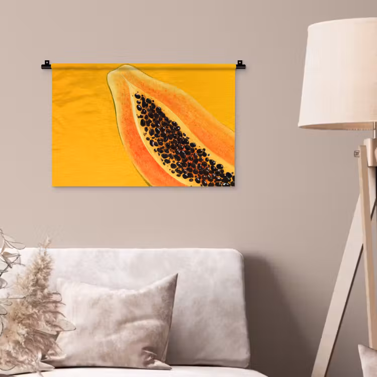 Wandkleed - Papaja - Oranje - Topisch — 2