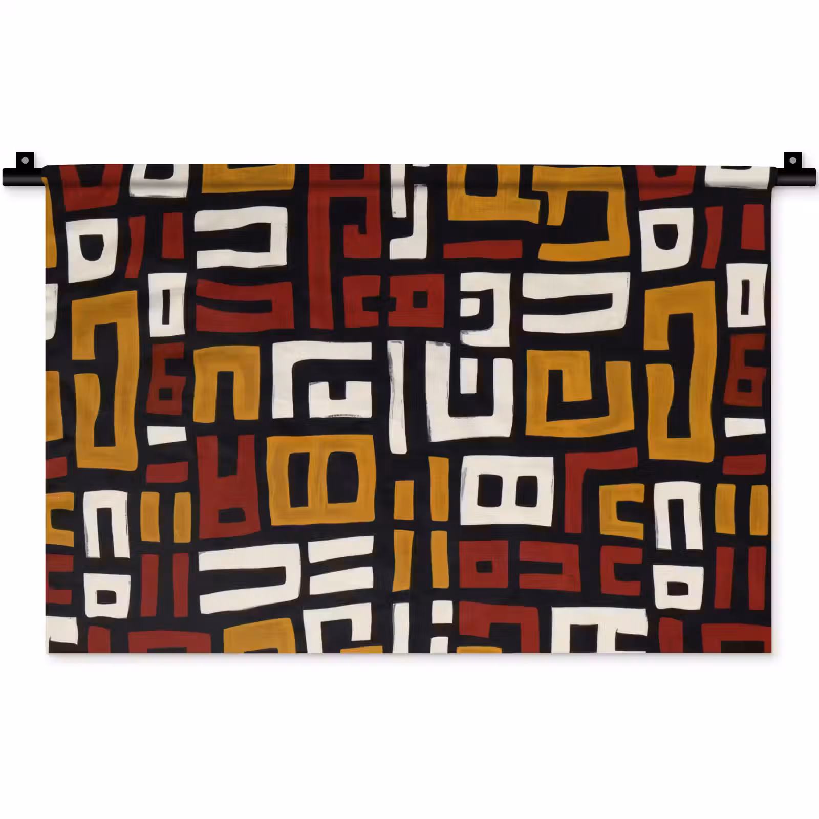 Wandkleed - Abstract - Patroon - Rood — 1