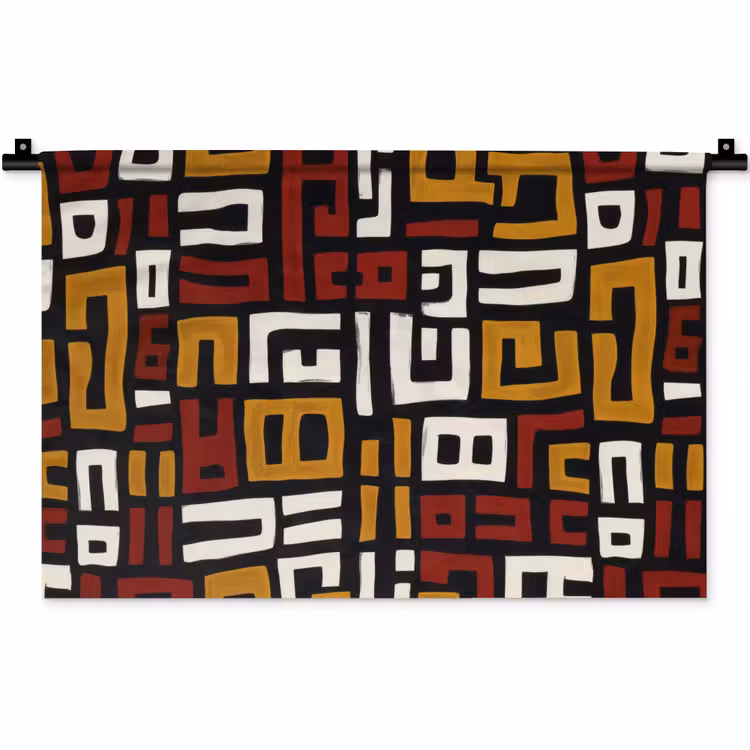 Wandkleed - Abstract - Patroon - Rood — 1