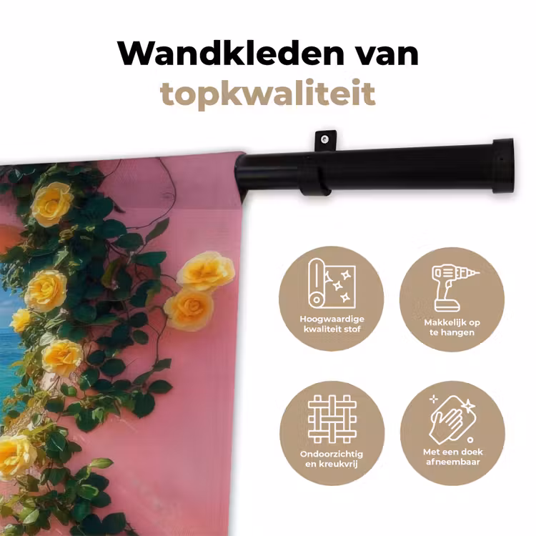 Wandkleed - Hart - Zee - Muur — 3