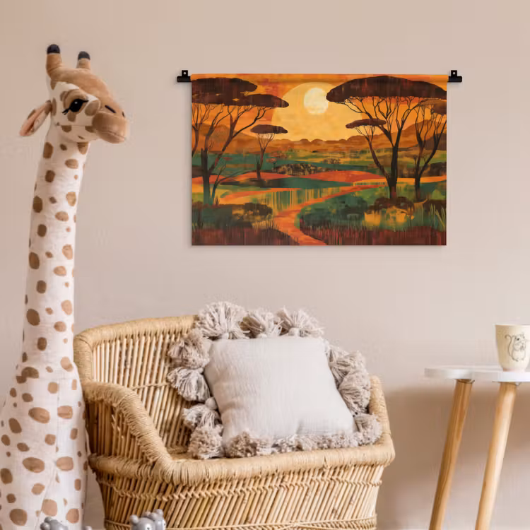 Wandkleed - Landschap - Afrikaans - Zon — 5