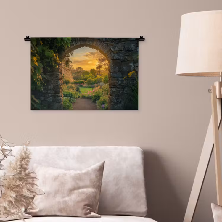 Wandkleed - Poort - Planten - Zonsondergang — 2