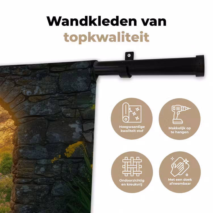 Wandkleed - Poort - Planten - Zonsondergang — 3