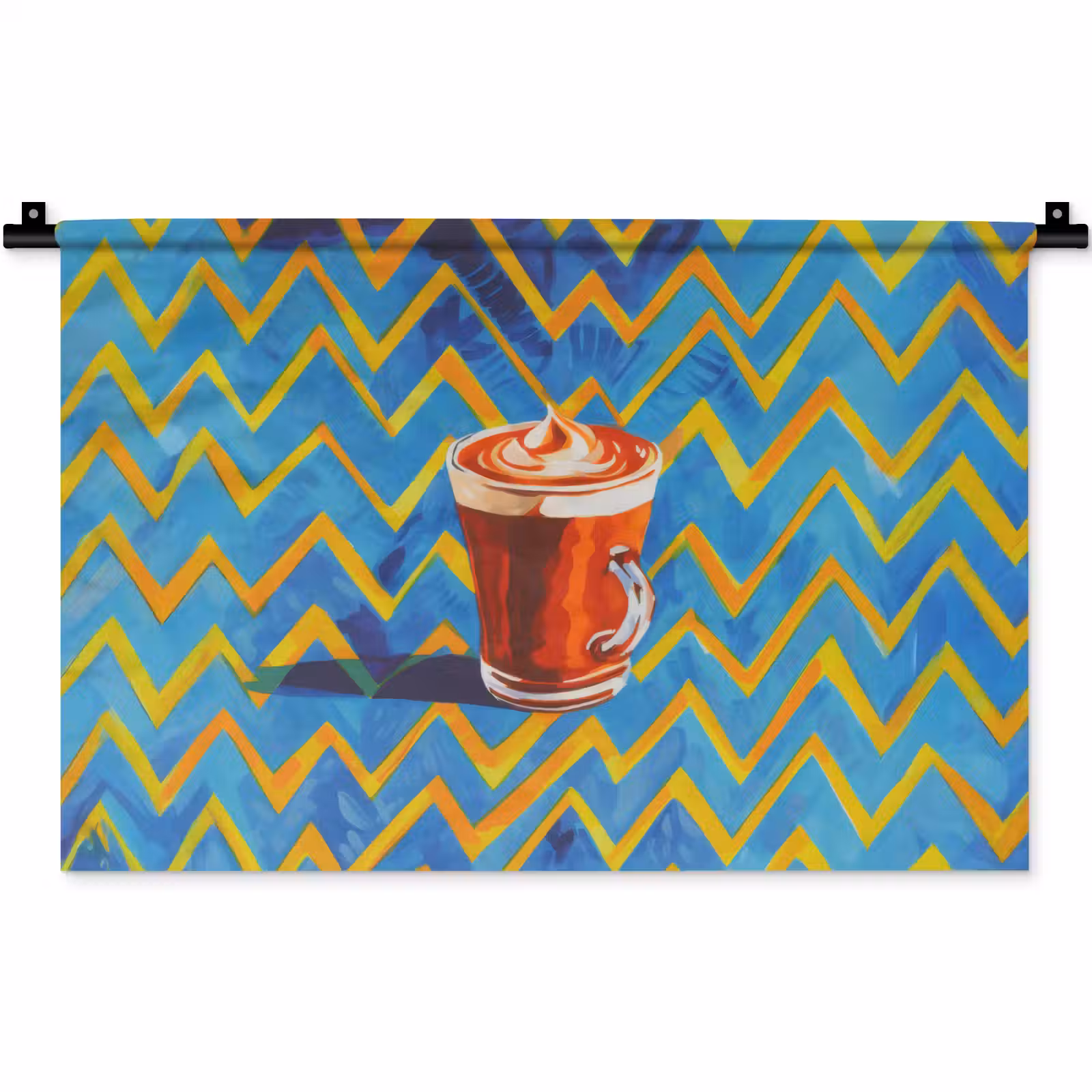 Wandkleed - Mok - Koffie - Zigzag - Slagroom — 1