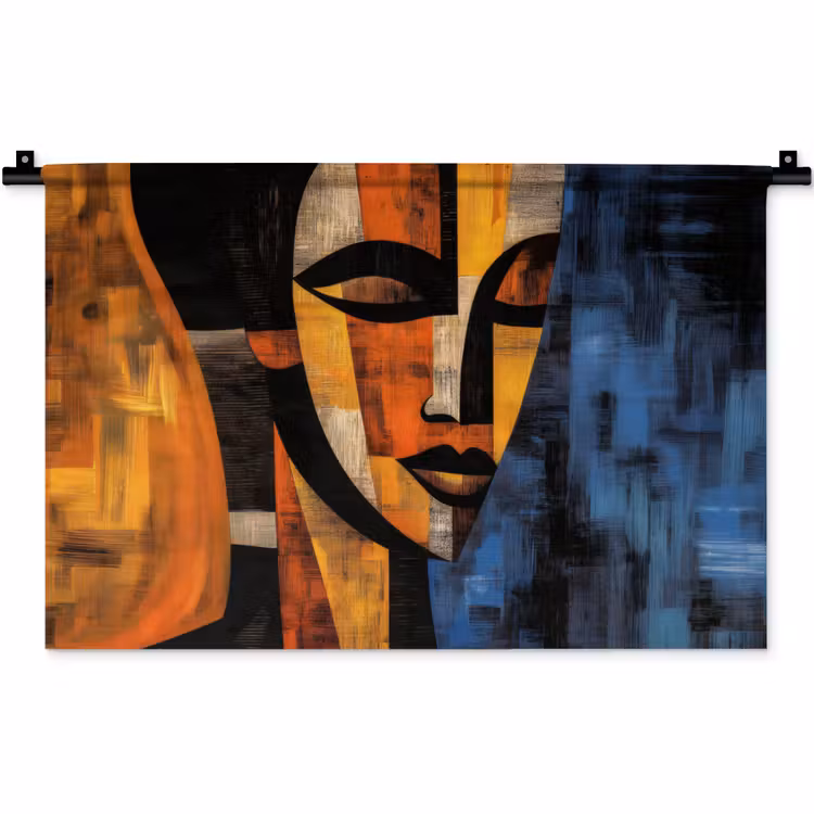 Wandkleed - Abstract - Portret - Kleurvakken — 1