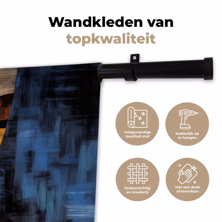 Wandkleed - Abstract - Portret - Kleurvakken — 3