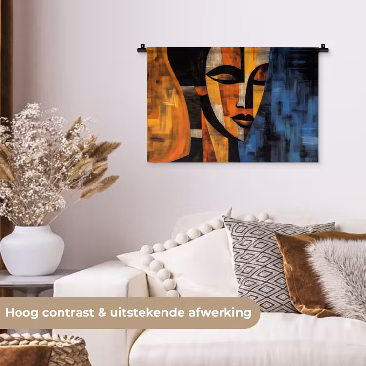Wandkleed - Abstract - Portret - Kleurvakken — 4