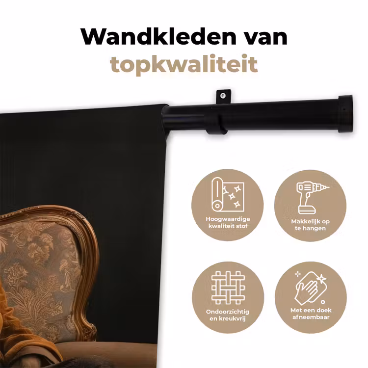 Wandkleed - Bril - Leeuw - Bank - Hoed — 3