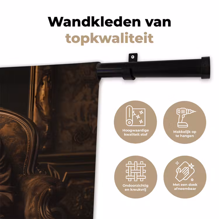 Wandkleed - Chimpansee - Stoel - Pak - Bruin — 3