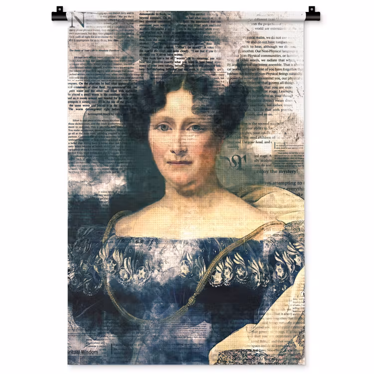 Wandkleed - Johanna Henriette Engelen - Dubois Drahonet - Krant — 1