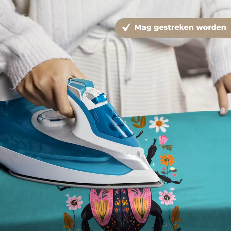 Wandkleed - Kever - Bloemmotieven - Turquoise - Bladeren — 6