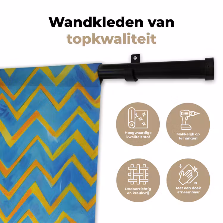 Wandkleed - Mok - Koffie - Zigzag - Slagroom — 3