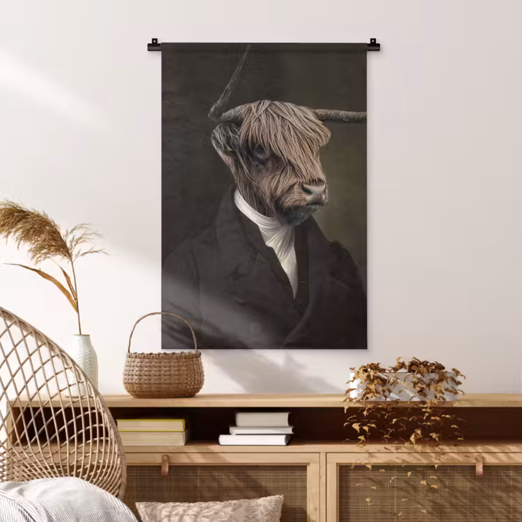 Wandkleed - Oude Meesters - Schotse Hooglander - Dieren — 4