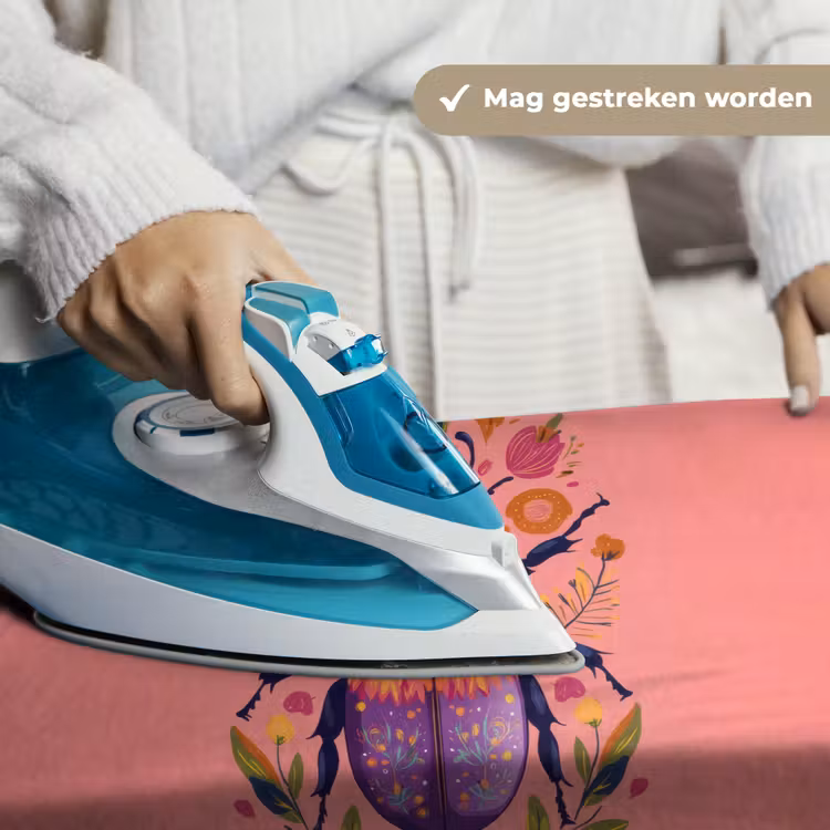 Wandkleed - Paars - Kever - Stipjes - Bloemen — 6