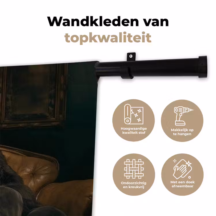 Wandkleed - Panda - Hoed - Bril - Pak — 3