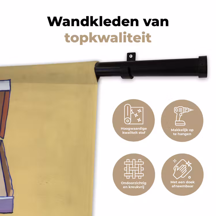 Wandkleed - Pizza - Doos - Salami - Illustratie — 3
