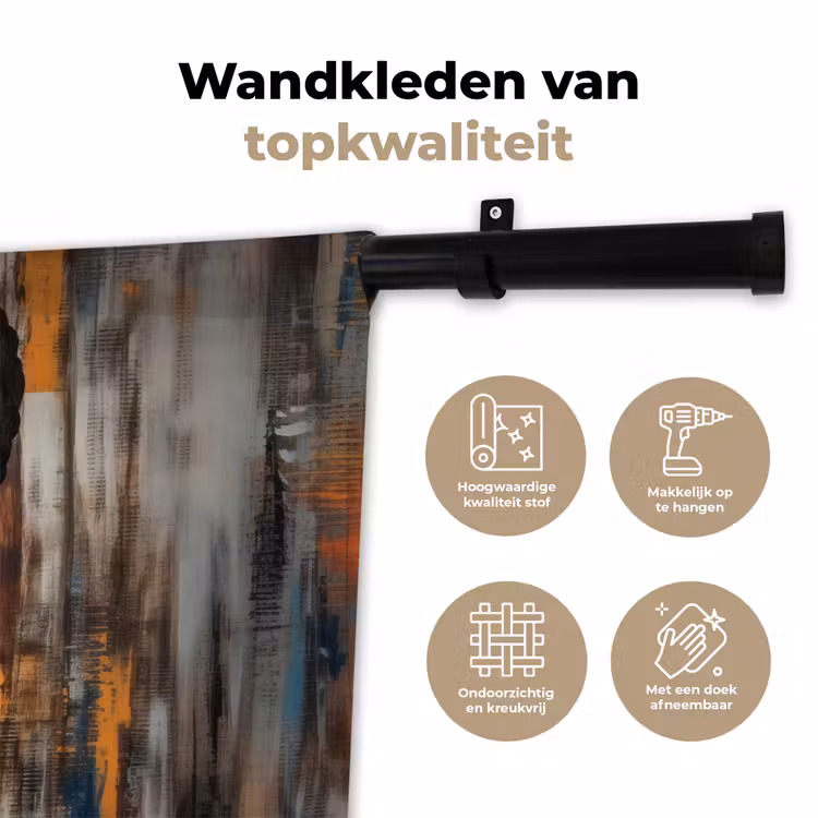 Wandkleed - Portret - Vrouw - Bloemen — 3