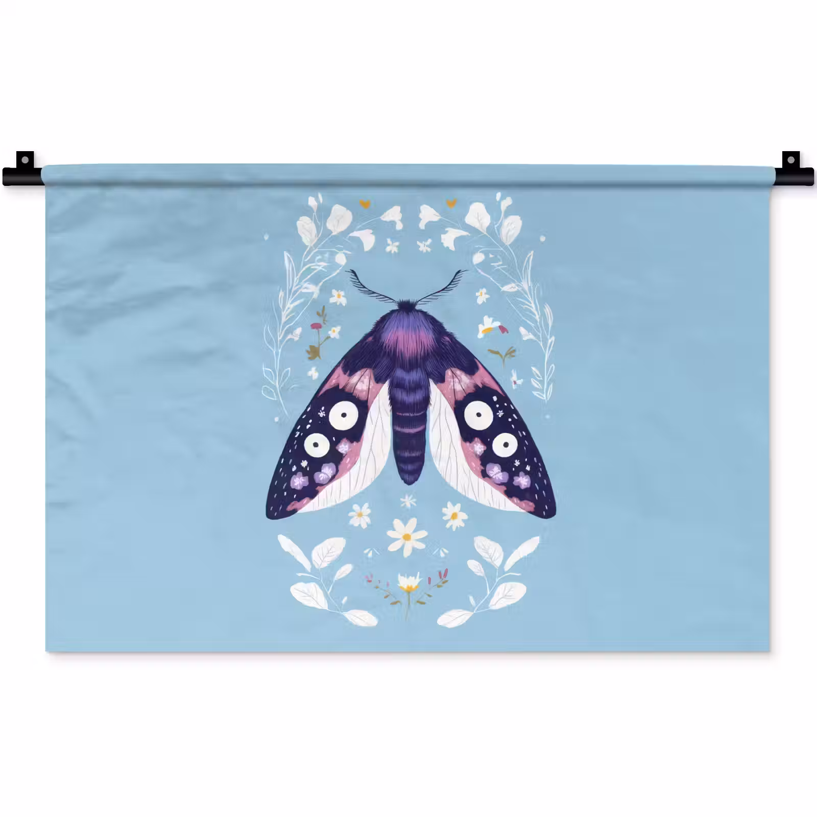 Wandkleed - Bladeren - Wit - Vlinder - Insect — 1