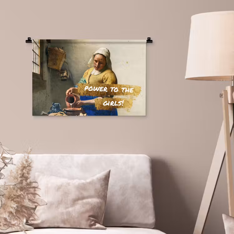 Wandkleed - Melkmeisje - Goud - Quotes - Schilderij - Oude meesters — 2