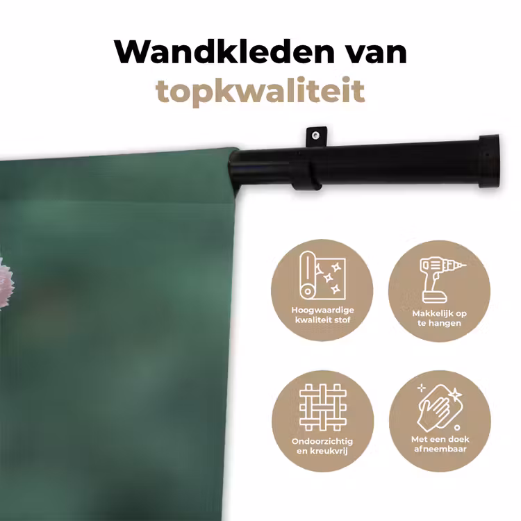 Wandkleed - Anjer - Roze - Bloemblaadjes — 3