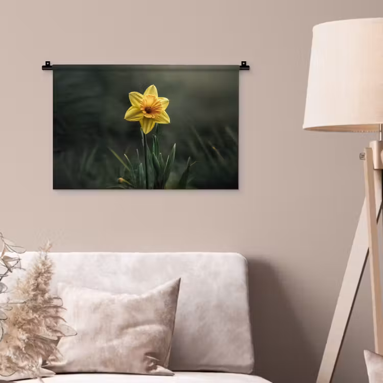Wandkleed - Bloem - Narcis - Gras - Geel — 2