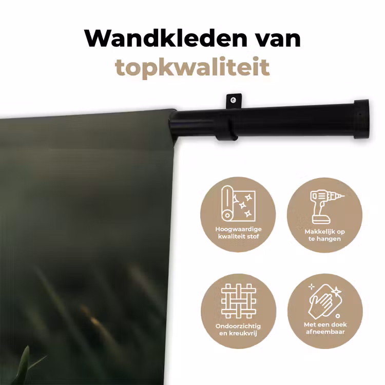Wandkleed - Bloem - Narcis - Gras - Geel — 3