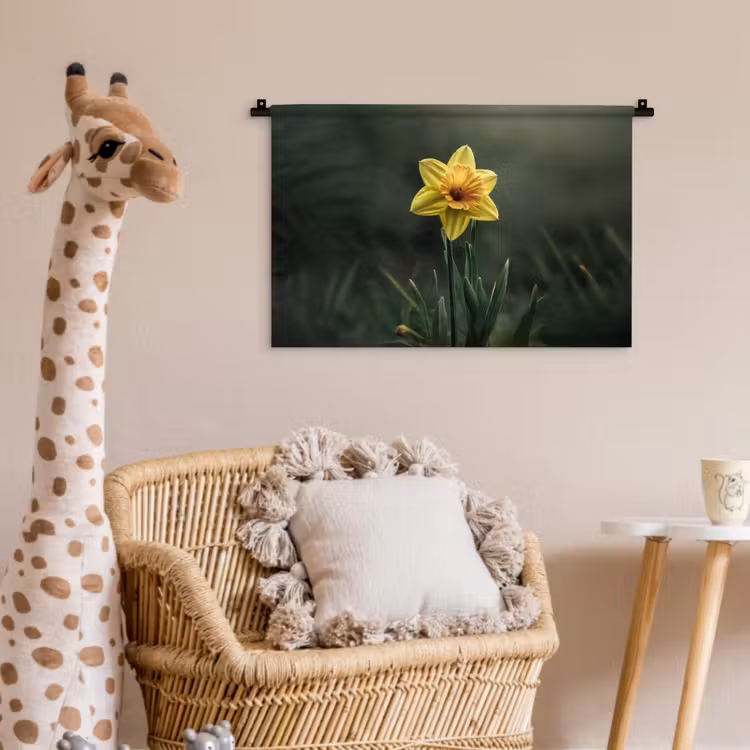 Wandkleed - Bloem - Narcis - Gras - Geel — 5