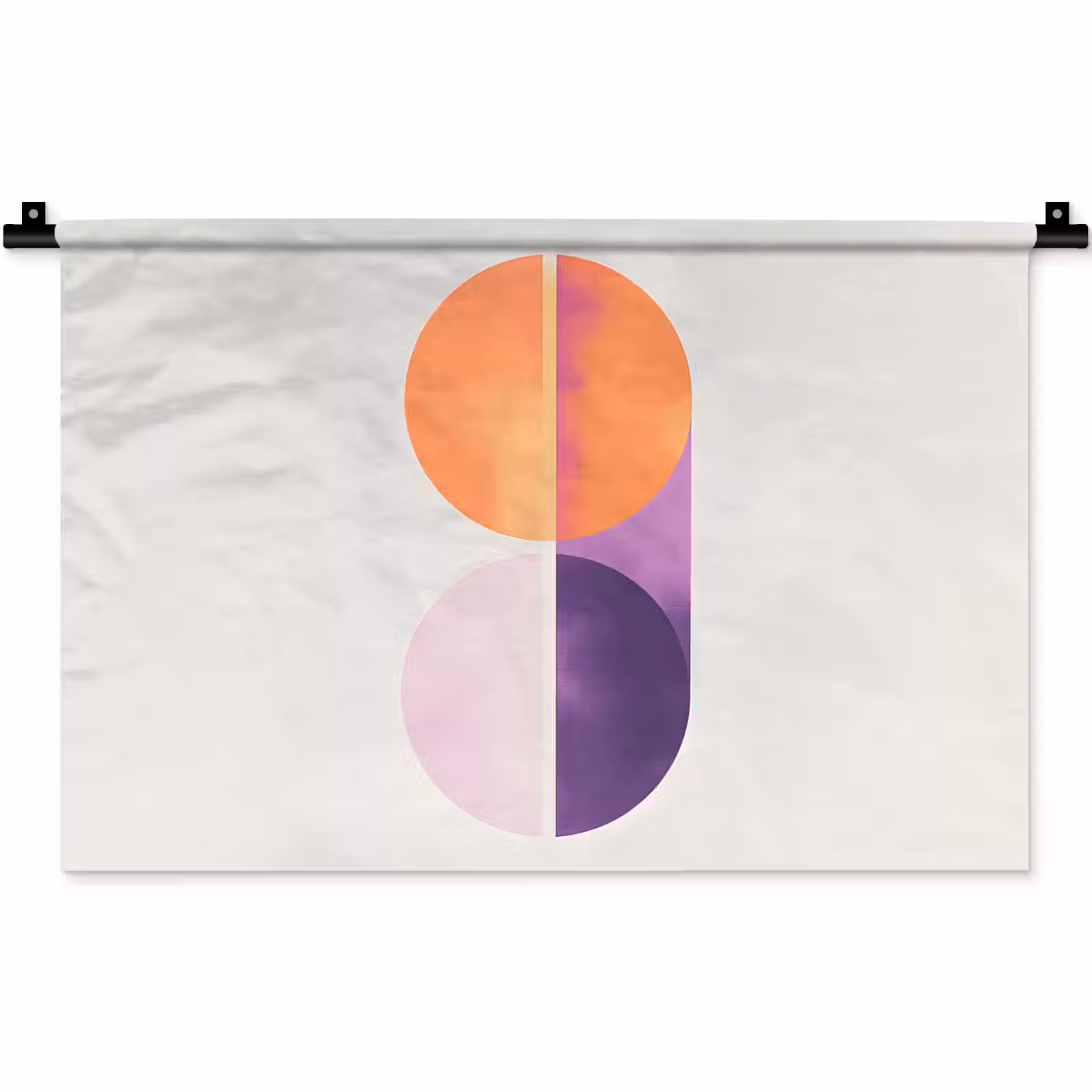 Wandkleed - Cirkels - Abstract - Paars — 1
