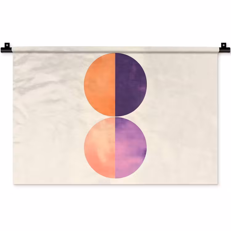 Wandkleed - Abstract - Cirkels - Paars — 1