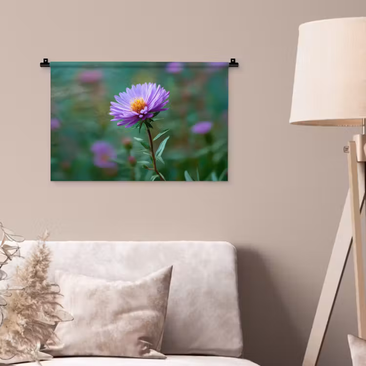 Wandkleed - Aster - Paars - Bloem - Blaadjes — 2