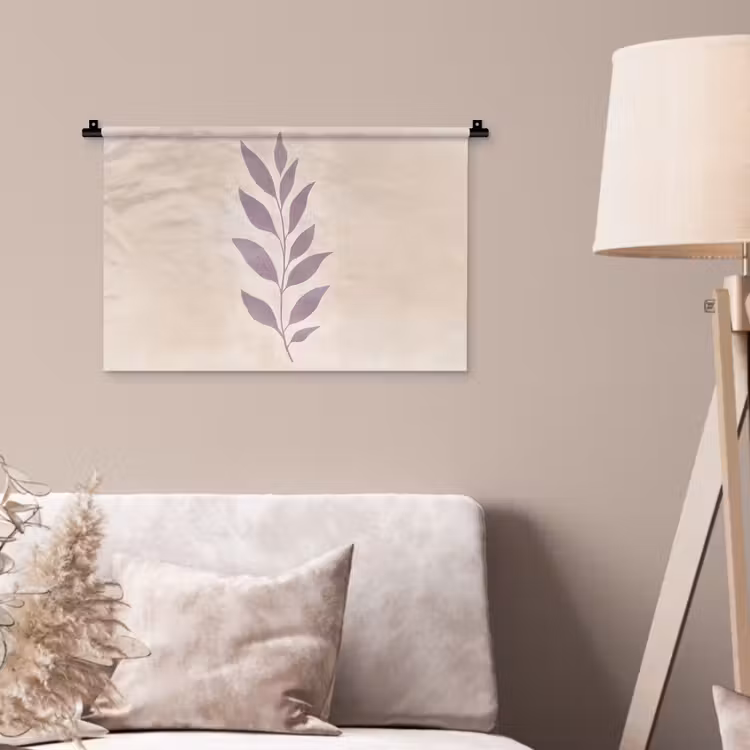 Wandkleed - Tak - Bladeren - Minimalistisch - Beige — 2