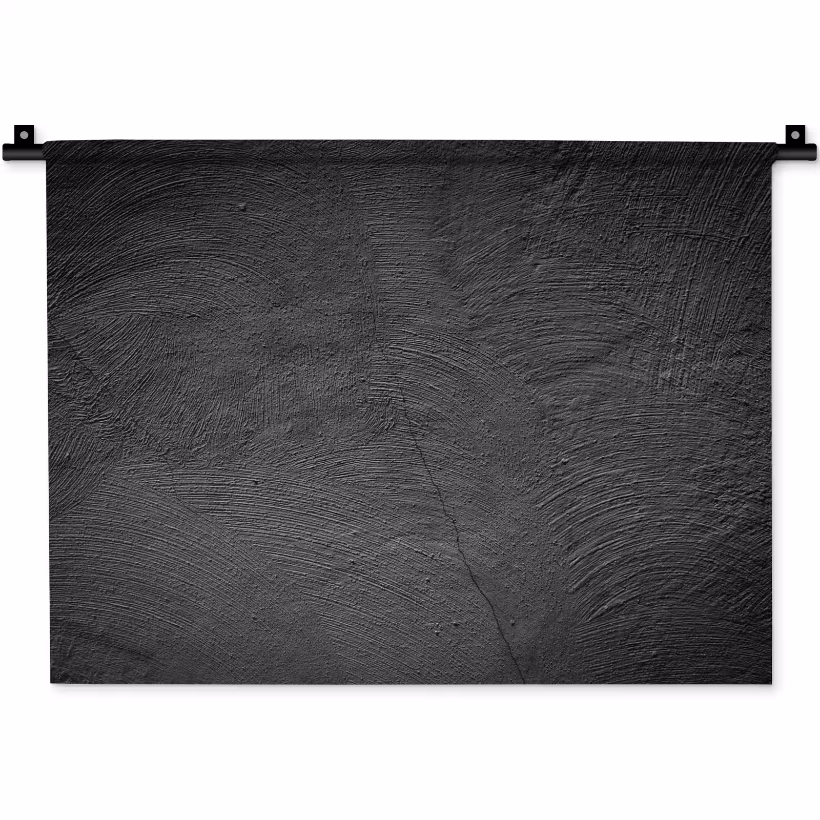 Wandkleed - Beton print - Industrieel - Zwart — 1