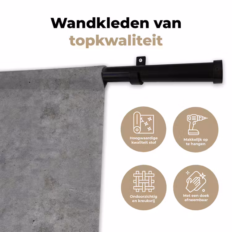 Wandkleed - Beton - Industrieel - Patronen — 3