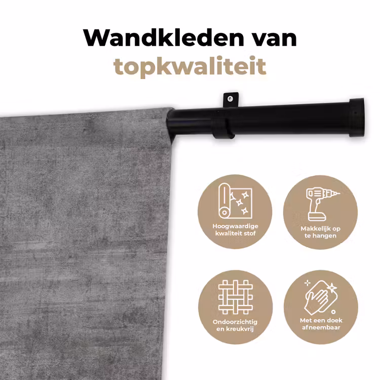 Wandkleed - Beton - Patroon - Antiek — 3