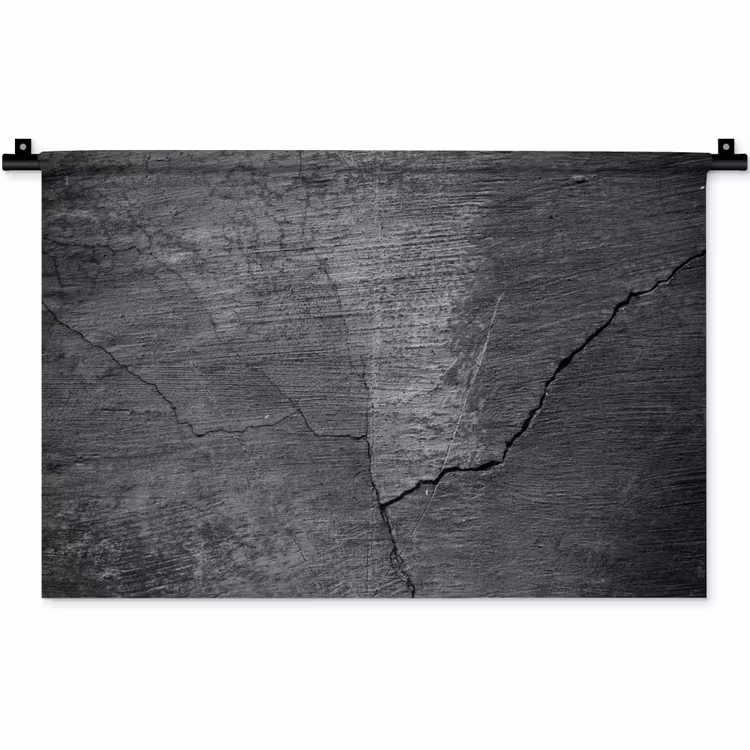 Wandkleed - Beton - Zwart - Scheur — 1