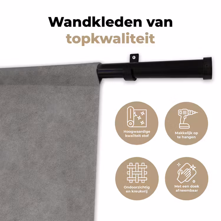 Wandkleed - Industrieel - Patroon - Beton — 3