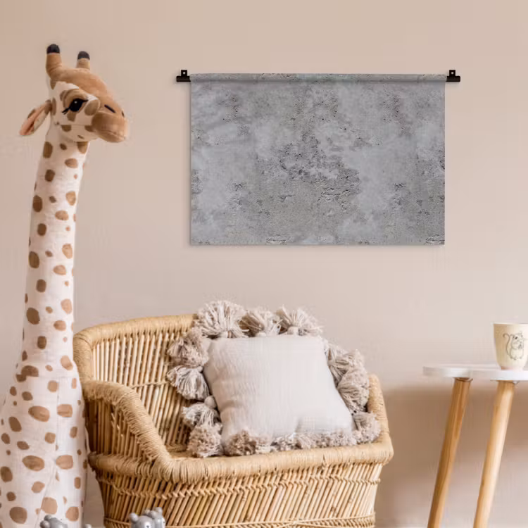 Wandkleed - Patroon - Grijs - Oud - Beton — 5