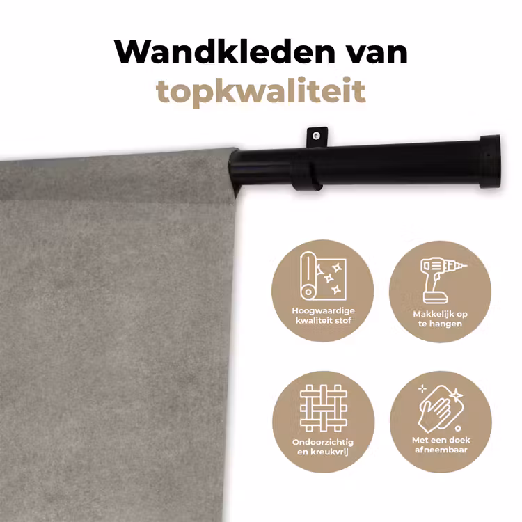 Wandkleed - Beton - Grijs - Patronen - Industrieel — 3