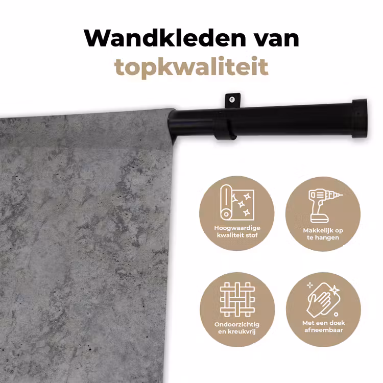 Wandkleed - Industrieel - Beton - Patronen — 3