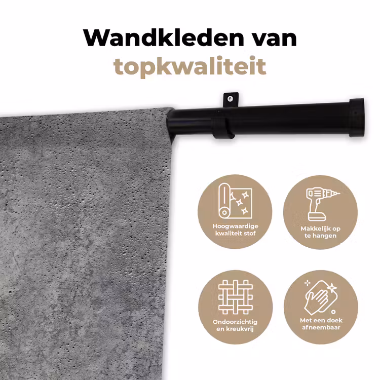 Wandkleed - Patronen - Industrieel - Beton — 3