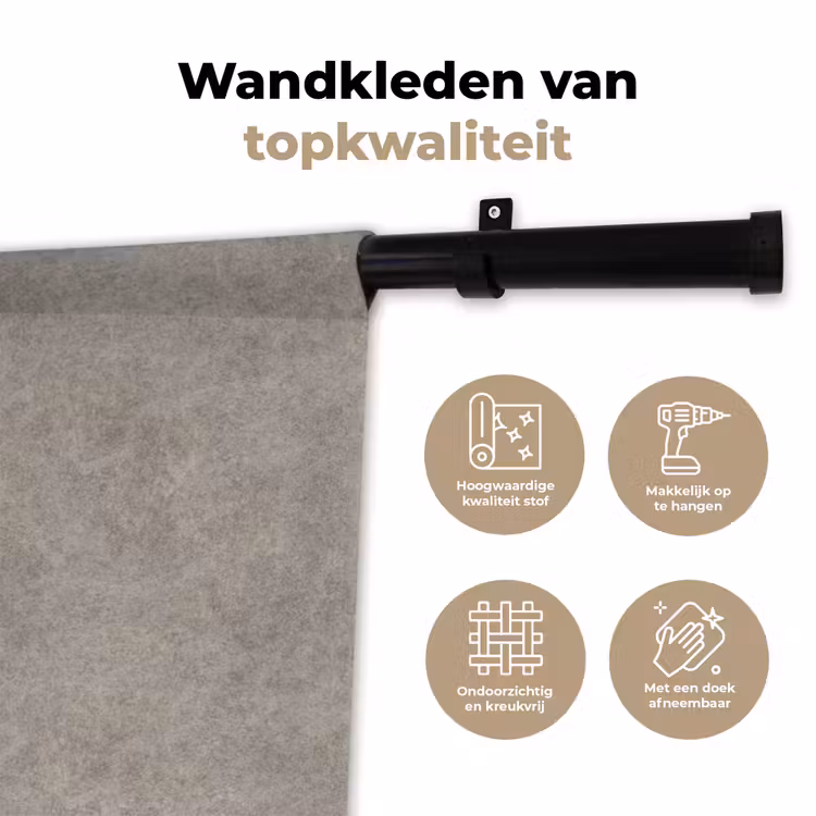 Wandkleed - Patroon - Beton - Grijs — 3