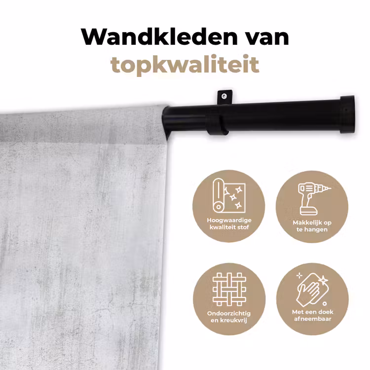 Wandkleed - Muur - Geverfd - Wit - Onafgewerkt — 3